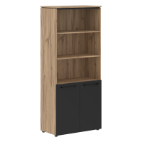 Шкаф с 1 комплектом глухих малых дверей MHC 85.5 Антрацит/Дуб Денвер светлый 854х423х1956 MORRIS TRE