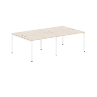 Стол на 4 рабочих места Skyland Xten-S XWST 2414, четырехместный, бук тиара/белый полуматовый, 2400х1406х750мм