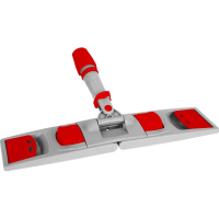 Держатель МОПа универс/зажимы, пластик LuscanProf  50х11см, серый/красный