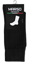 Носки мужские Marso НМГ-0108 хлопок-полиамид черные с принтом, 45-47