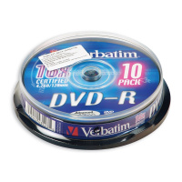 Диск DVD-R Verbatim 4.7Gb, 16х, Cake Box, 10шт/уп