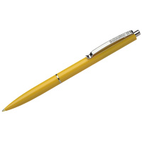 Шариковая ручка автоматическая Schneider K15 синяя, 1мм, желтый корпус
