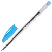 Шариковая ручка Brauberg Ice синяя, 0.6мм, масляная основа, прозрачный корпус