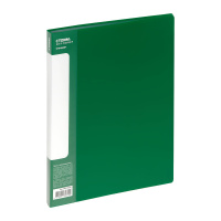 Файловая папка Стамм Стандарт зеленая, на 40 файлов, 21мм, 600мкм