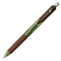 Ручка гелевая автоматическая Uni Signo UMN-105 черная, 0.5мм, зелено-коричневый корпус