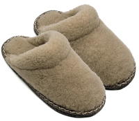 Тапочки женские Lucky Land с кантом 30% шерсть 70% натуральный полиэстер закрытые