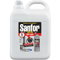 Средство для прочистки труб SANFOR сложные засоры 5 л
