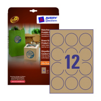 Этикетки самоклеящиеся Avery Zweckform L7106-25, коричневые, d=60мм, 12шт на листе А4, 25 листов