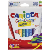 Фломастеры меняющие цвет Carioca 'Color Change. Magic', 09цв.+1, 10шт., картон, европодвес