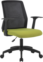 Кресло Cactus CS-MC222-BKGN черный сиденье салатовый сетка/ткань низк.спин. крестов. пластик пластик