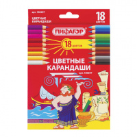 Набор цветных карандашей Пифагор 18 цветов
