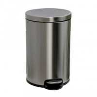 Ведро для мусора с педалью Merida Silent 20л, матовый металлик, с внутренним ведром, KIM415