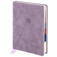 Ежедневник датированный 2026 B6 125х173 мм, GALANT 'Vivid', под кожу, сиреневый, 117412