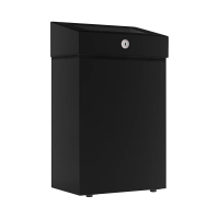 Мусорное ведро Merida Stella R KSC107.R, 12л, черное, металлическое, с конусным отверстием