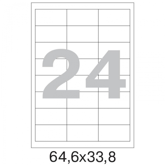 Этикетки самоклеящиеся Office Label 64.6х33.8мм, белые, 24шт на листе .