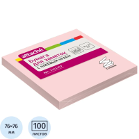 Стикеры ATTACHE с клеев.краем Z-блок 76х76 розовый 100л