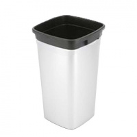 Контейнер для мусора Vileda Professional Ирис 60л, прямоугольный, металл/черный, 137741