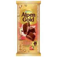 Шоколад Alpen Gold Игристое вино-клубника, 80г