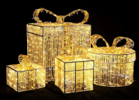 METRO PROFESSIONAL Фигура подарки светодиодная 1510Led, 4 предмета