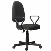 Кресло офисное Prestige ткань, черная, крестовина пластик