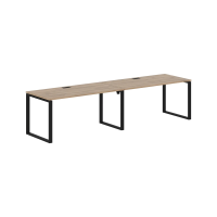 Стол 2-х местный EQWST 3180 Дуб Денвер светлый/Черный 3126х800х750 EDIS