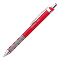 Ручка шариковая автоматическая Rotring Tikky синяя, 0.5мм, красный корпус