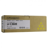Тонер-картридж лазерный RICOH (SP C360E) SP C360/C361, желтый, оригинальный, ресурс 1500 стр., 40819