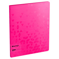 Пластиковая папка с зажимом Berlingo Neon розовый неон, 17мм, 1000мкм, D-кольца