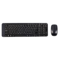 Комплект клавиатура+мышь беспроводной Logitech Wireless Desktop MK220, USB, черный