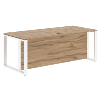 Стол руководителя EST 209H Дуб Денвер светлый/Белый 2000х900х750 ENIO