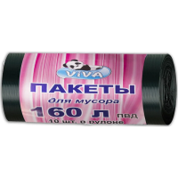 Мешки для мусора Viva ПВД 160л, 45мкм, 10шт/рул