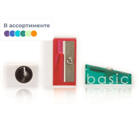 Точилка Milan BASIC, 1 отверстие, пластик, цвет в ассорт. 2,8х1,8х1,2