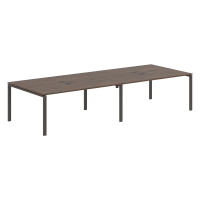 Стол 4-х местный EUWST 3513 Дуб Денвер тёмный/Мокко 3526х1346х750 EDIS
