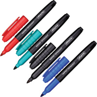Набор перманентных маркеров Attache набор 4 цвета, 1.5-3мм, круглый наконечник