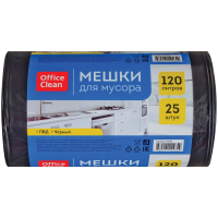 Мешки для мусора Officeclean 120л, 30мкм, 25 шт