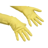 Перчатки резиновые Vileda Professional Контракт M, желтые, 174323