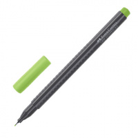 Ручка капиллярная Faber-Castell Grip Finepen светло-зеленая, 0.4мм, черный корпус