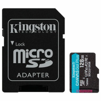 Карта памяти microSDXC 128 GB KINGSTON Canvas Go Plus, UHS-I U3, 170 Мб/с (class 10), с адаптером, S