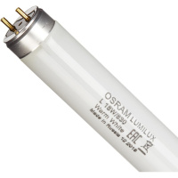 Лампа люминесцентная Osram Lumilux L 18Вт, G13, 3000К, теплый белый свет, трубка, 25шт/уп