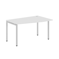 Стол прямой Skyland Xten-S XSCT 149, эргономичный, правый, белый/алюминий, 1400х900х750мм
