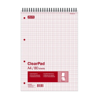 Блокнот Attache Clear Pad белый, А4, 80 листов, без линовки, на спирали