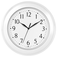 Часы настенные Troyka 122211201 d=30см, белая рамка