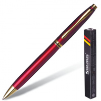 Шариковая ручка Brauberg De luxe Red синяя, 1мм, бордовый корпус