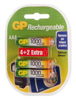 Аккумулятор Gp AAA, 1000mAh, 6шт/уп