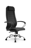 Кресло офисное Метта B 1m 32P ткань-рогожка, темно-серая, крестовина хром