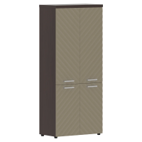 Шкаф со средними и малыми дверьми TLHC 85.3 Капучино/Венге Магия Z 856х450х1968 TORR LUX