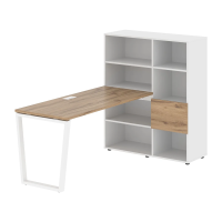 Рабочая станция EVRST 1115 Дуб Денвер светлый/Белый 1990х1120х1355 EDIS