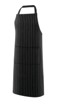 METRO PROFESSIONAL Фартук черный в белую полоску, 3шт х 100см