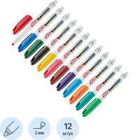 Маркер для белых досок MunHwa 2 мм набор 12 цветов