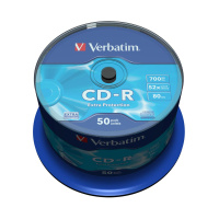 Диск CD-R Verbatim 700Mb, 52x, Cake Box, 50шт/уп